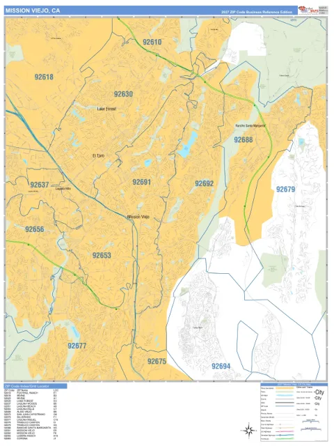 Mission Viejo, CA city map