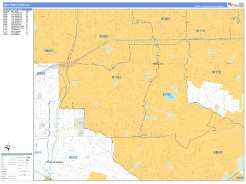 Monterey Park, CA city map