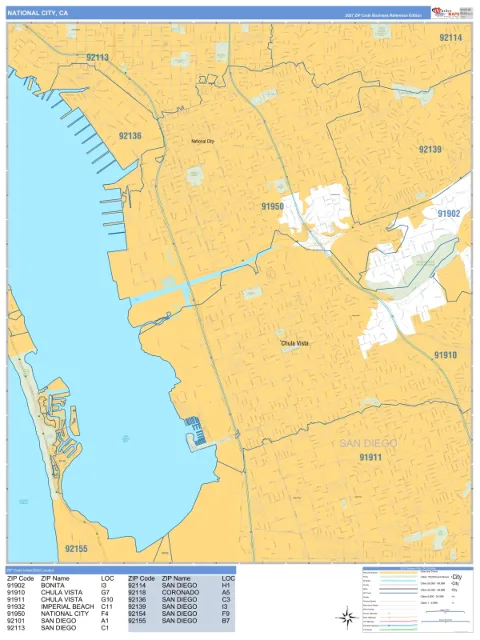 National City, CA city map