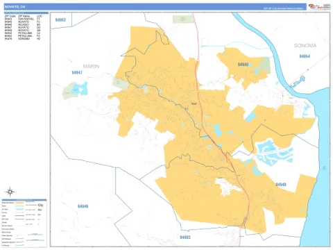 Novato, CA city map