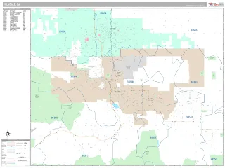 Palmdale, CA Classic style ZIP Code wall map