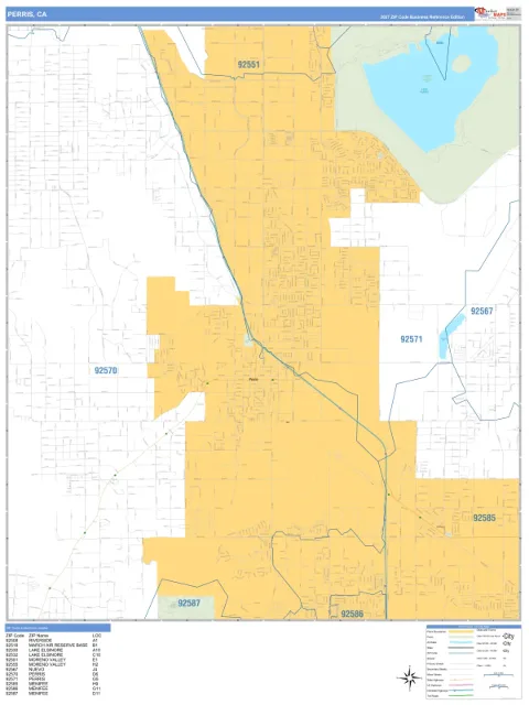 Perris, CA city map