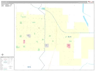 Woodland, CA Classic style ZIP Code wall map