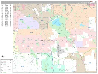 Centennial, CO Classic style ZIP Code wall map
