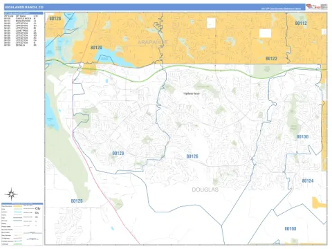Highlands Ranch, CO city map