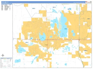 Loveland, CO Business Reference style ZIP Code wall map
