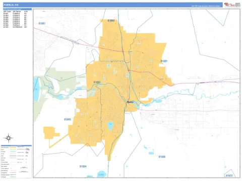 Pueblo, CO city map