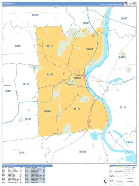 Hartford, CT city map