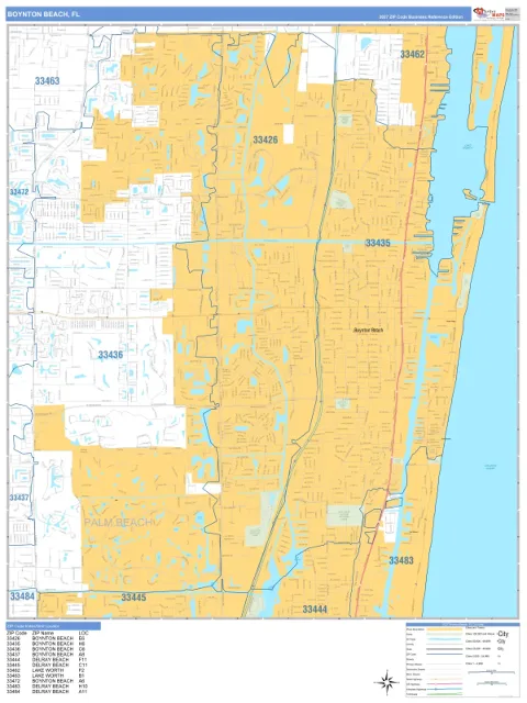 Boynton Beach, FL city map