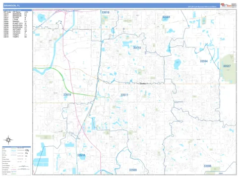 Brandon, FL city map