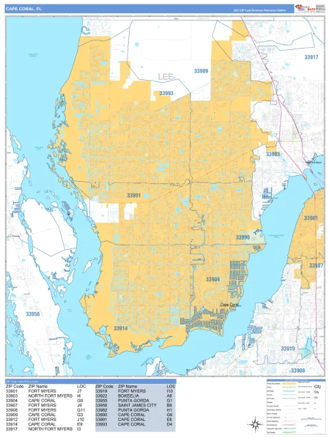 Cape Coral, FL city map