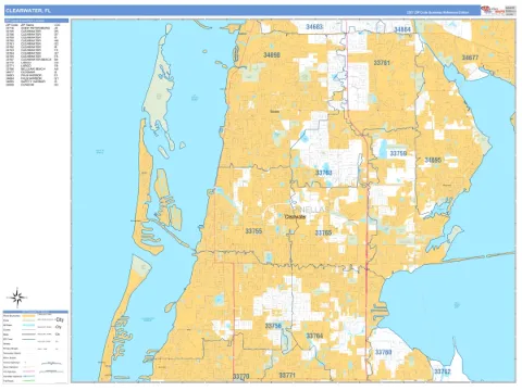 Clearwater, FL city map