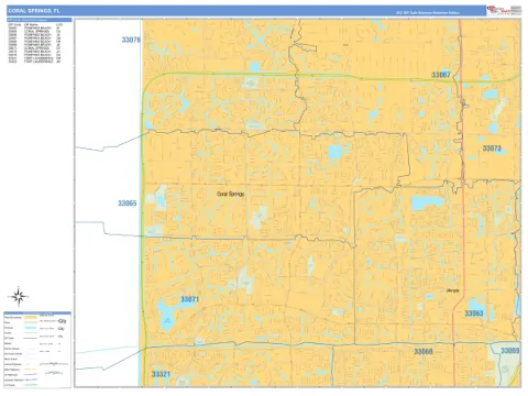 Coral Springs, FL city map