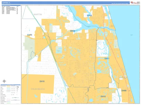 Jupiter, FL city map