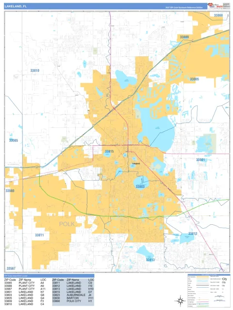 Lakeland, FL city map