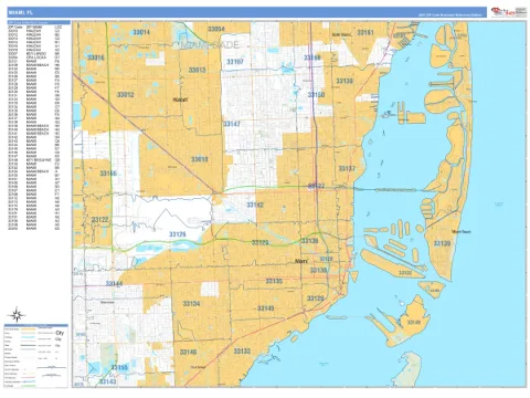 Miami, FL city map