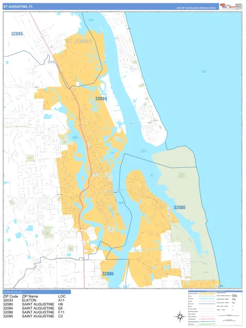 St. Augustine, FL city map