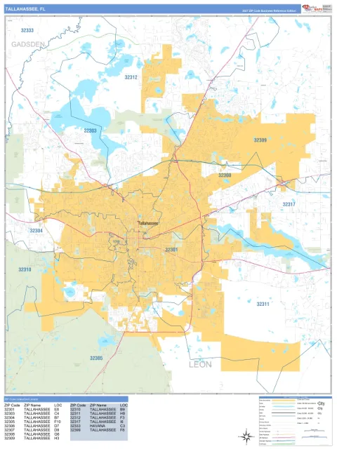 Tallahassee, FL city map