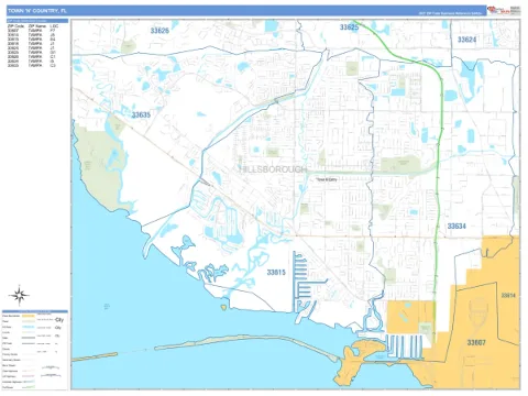 Town 'n' Country, FL city map