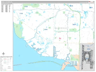 Town 'n' Country, FL Classic style ZIP Code wall map