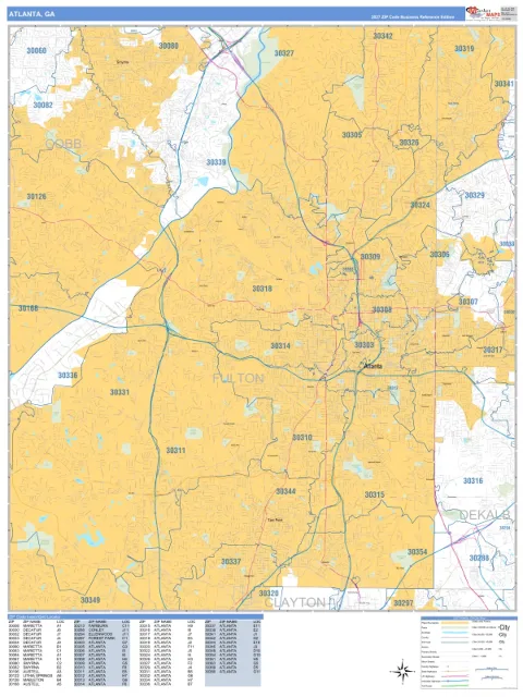 Atlanta, GA city map