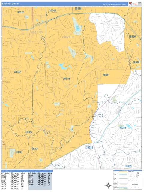 Brookhaven, GA city map