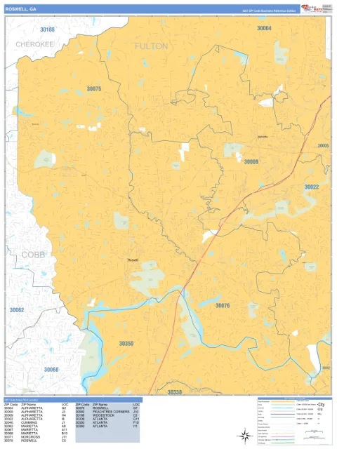 Roswell, GA city map