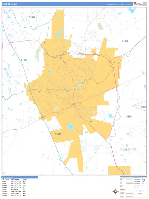 Valdosta, GA city map