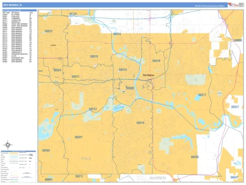 Des Moines, IA city map