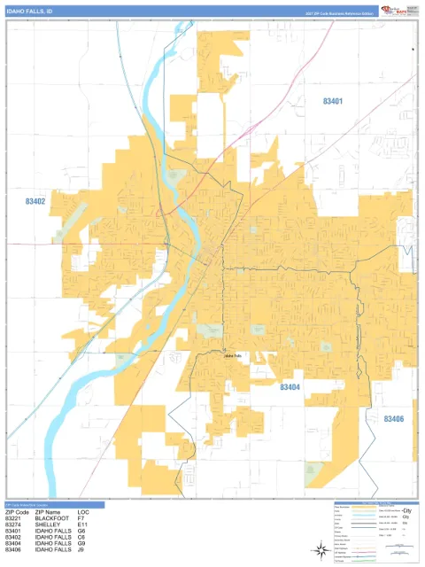 Idaho Falls, ID city map