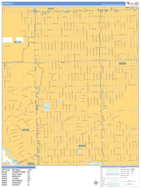 Berwyn, IL city map