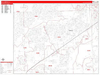 Bolingbrook, IL RedLine style ZIP Code wall map