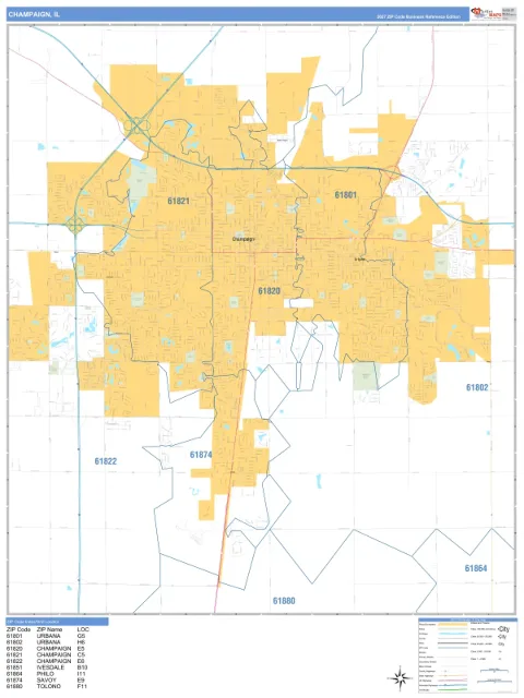 Champaign, IL city map