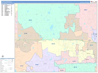 Hoffman Estates, IL ColorCast style ZIP Code wall map