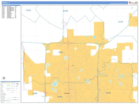 Normal, IL city map