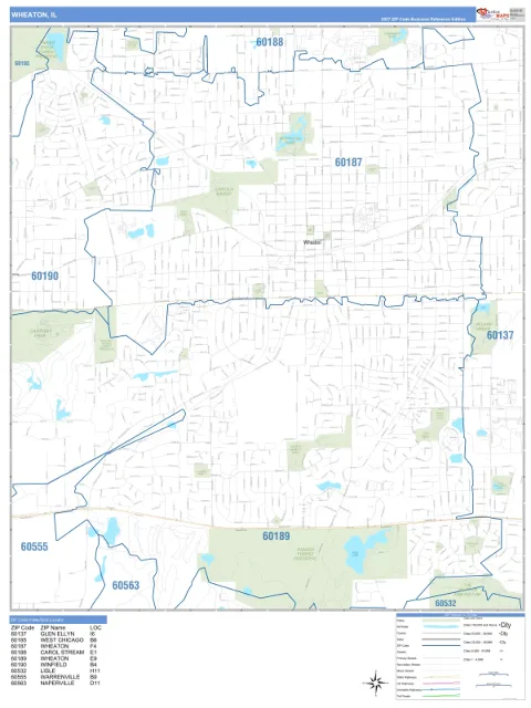 Wheaton, IL city map