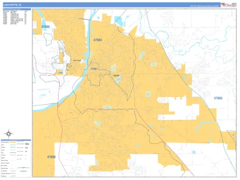 Lafayette, IN city map