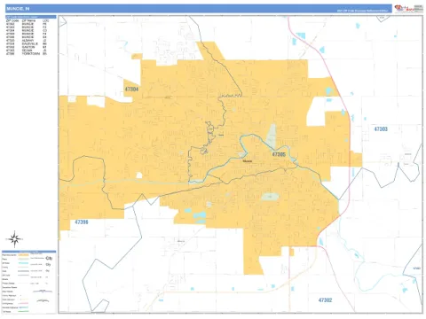 Muncie, IN city map