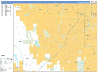 Olathe, KS Business Reference style ZIP Code wall map