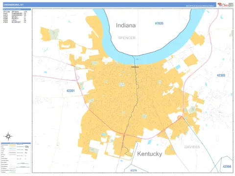 Owensboro, KY city map