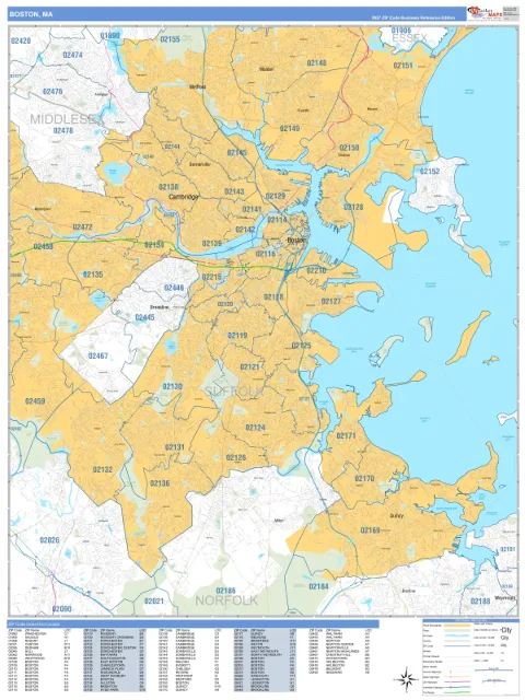 Boston, MA city map