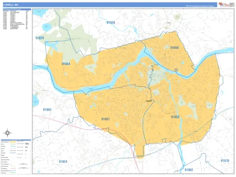Lowell, MA city map