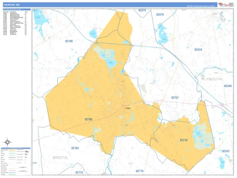 Taunton, MA city map