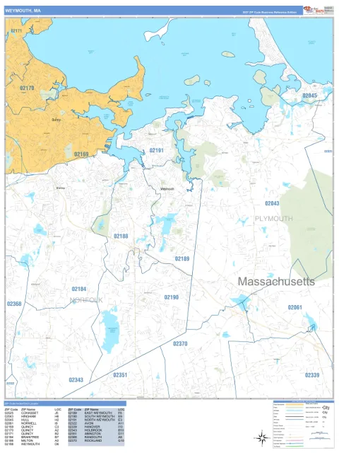 Weymouth, MA city map