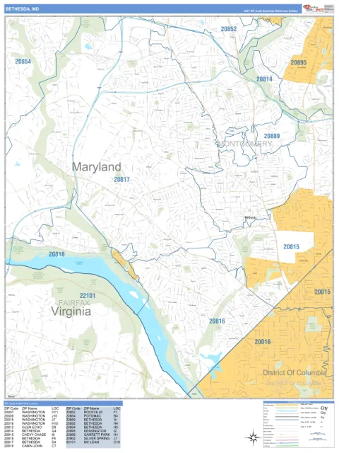 Bethesda, MD city map