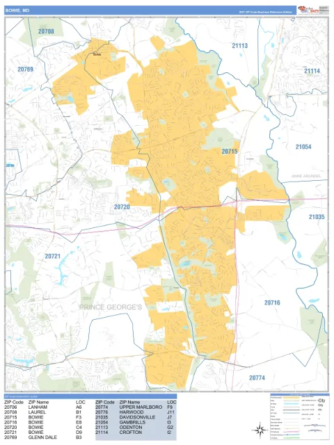 Bowie, MD city map