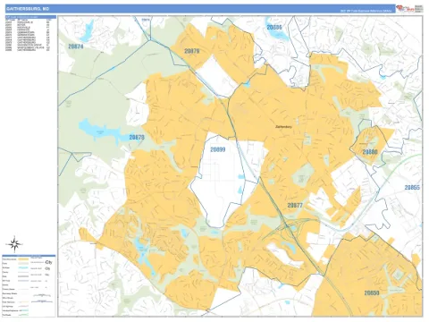 Gaithersburg, MD city map