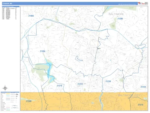 Towson, MD city map