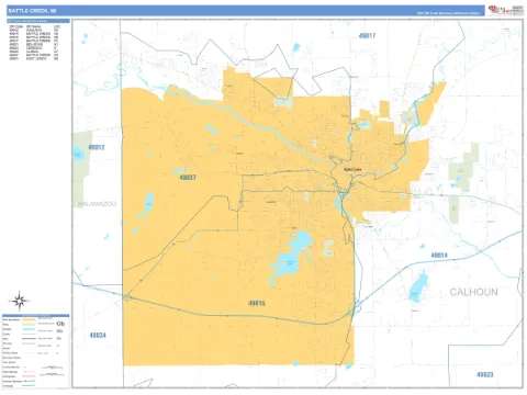 Battle Creek, MI city map