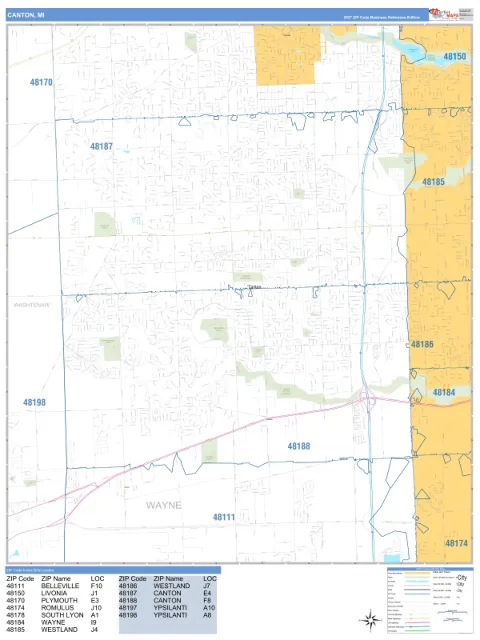 Canton, MI city map